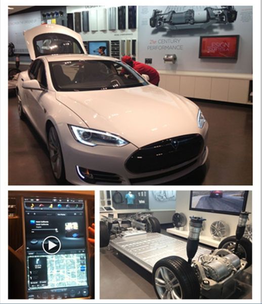 圖示：Tesla新款電動(dòng)車，售價(jià)5.7萬(wàn)美元。圖片來(lái)源：新浪財(cái)經(jīng)北美記者段皎宇