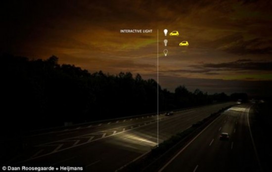 荷蘭的智能公路將安裝節(jié)能燈，隨著車輛的靠近亮度逐漸提高，車輛通過后關(guān)閉