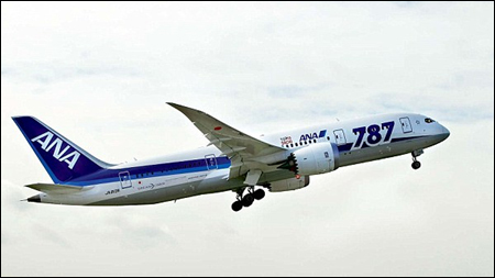 全日空航空公司的波音787客機(jī)資料圖